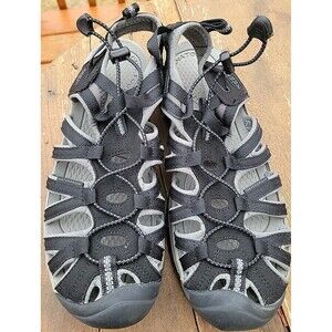 Keen Sports Sandals Womens 10 Black Whisper Bungee Hiking Water Shoes Closed Toe
